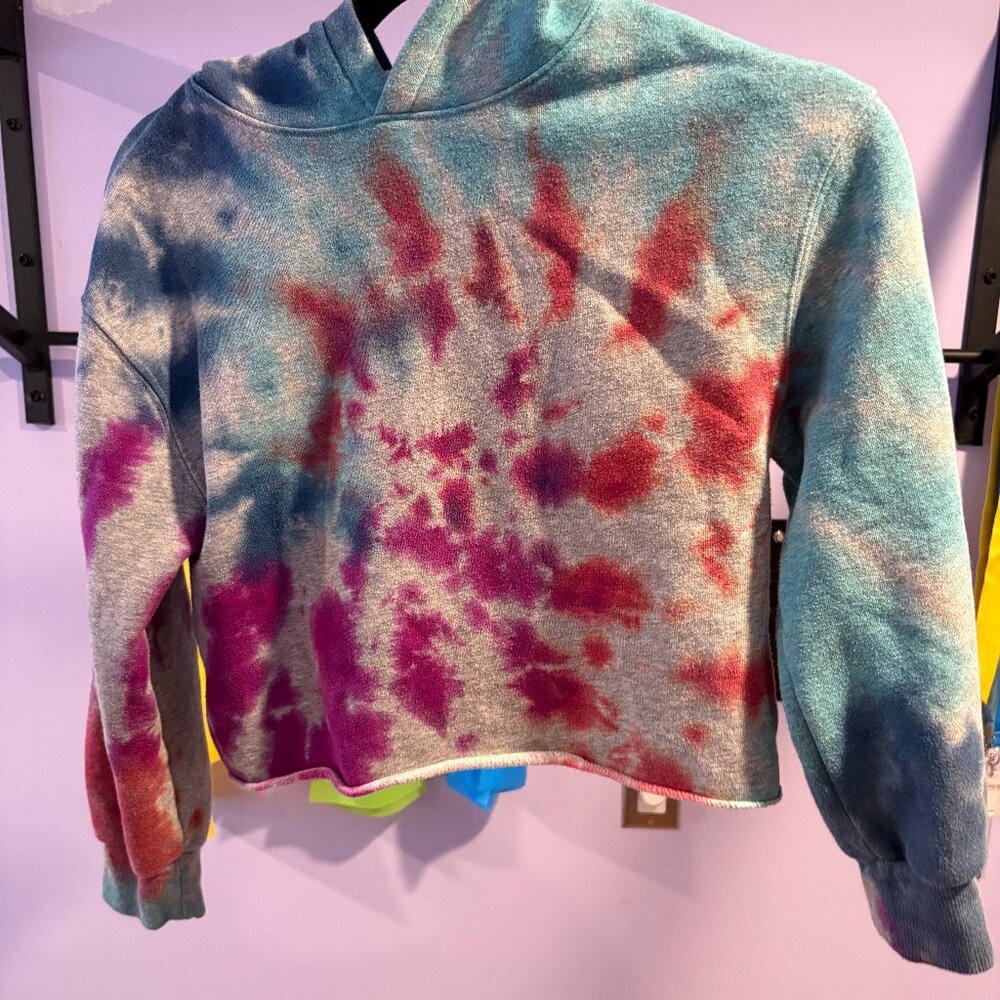 Tie Die, Crop Top Hoodie Size 7/8